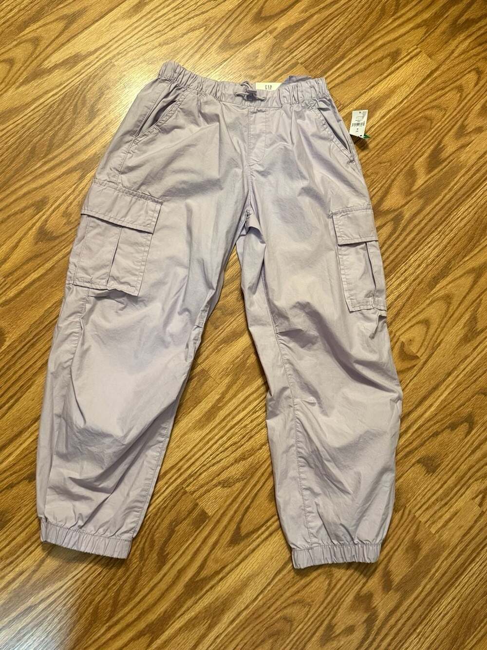Gap Kids Washwell Pull-On Cargo Parachute Pants lavender M (8/9)